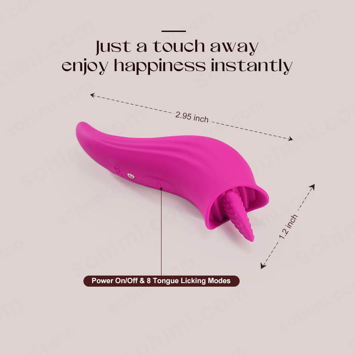 Sohimi 8 Modes G - Spot Stimulator Clit Licker 2 in 1 Tongue Vibrator - Sohimi