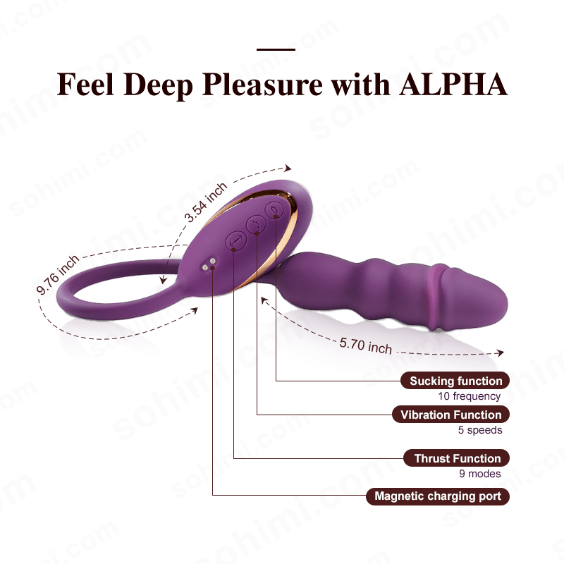 Sohimi ALPHA Sucking & Thrusting G - Spot Vibrator Dildo Plug - Sohimi