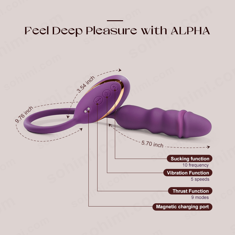 Sohimi ALPHA Sucking & Thrusting G - Spot Vibrator Dildo Plug - Sohimi