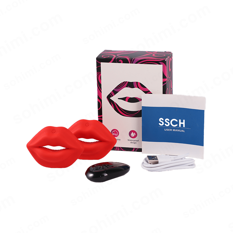SSCHU Lip-Shaped Vibrator with Nipple Clamps | Sohimi SSCHU Lip-Shaped Vibrator with Nipple Clamps | Sohimi