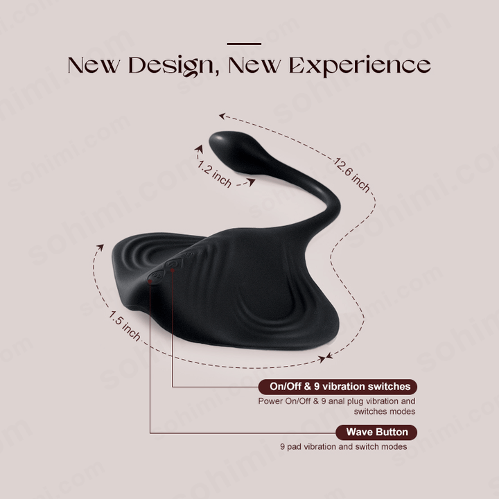 Stingray|Wearable Vibratiing Butt Plug - Sohimi