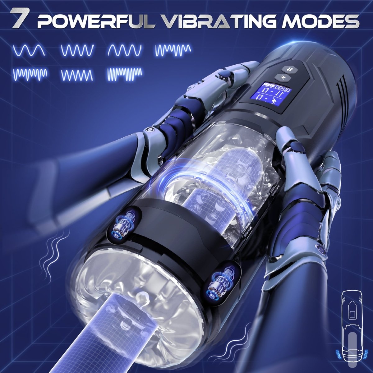 STORM| 3 in 1 Thrusting and Rotating vibrating Male Masturbator Toy - Sohimi