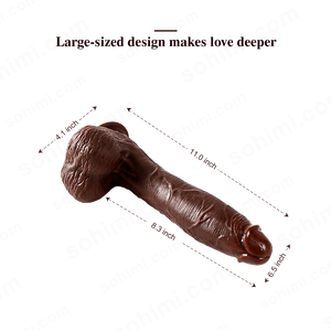 SUN| 11inch Lifelike Thick Silicone Huge Massive Dildo - Sohimi