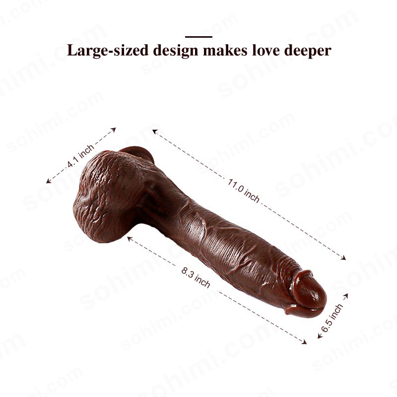 SUN| 11inch Lifelike Thick Silicone Huge Massive Dildo - Sohimi