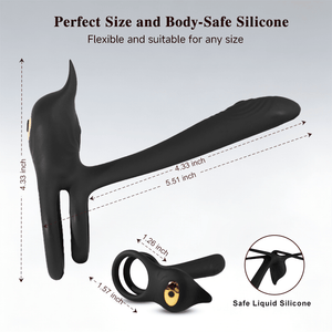 The 3 in 1 Couples Ring: Vibrating Cock & Ball Ring (10 Modes) - Sohimi