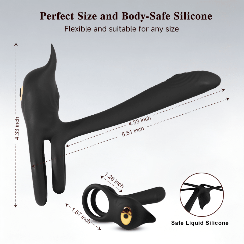 The 3 in 1 Couples Ring: Vibrating Cock & Ball Ring (10 Modes) - Sohimi