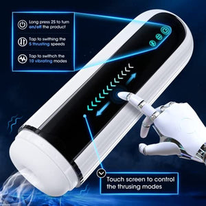 Thrusting & Vibrating Masturbator with Bullet Vibrator - Sohimi