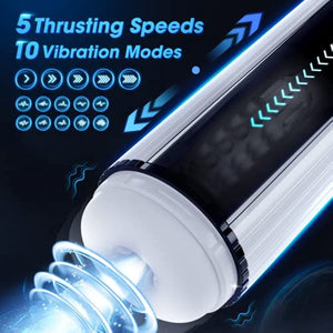 Thrusting & Vibrating Masturbator with Bullet Vibrator - Sohimi