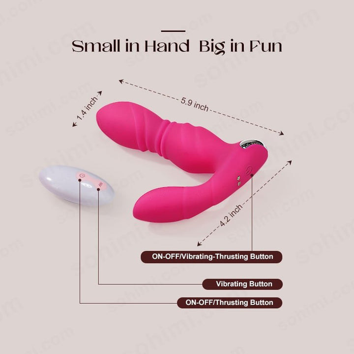 Thrusting & Vibrating Wearable Super Quiet Butt Plug - Sohimi