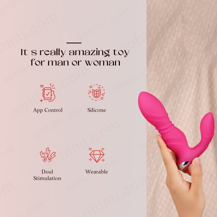 Thrusting & Vibrating Wearable Super Quiet Butt Plug - Sohimi