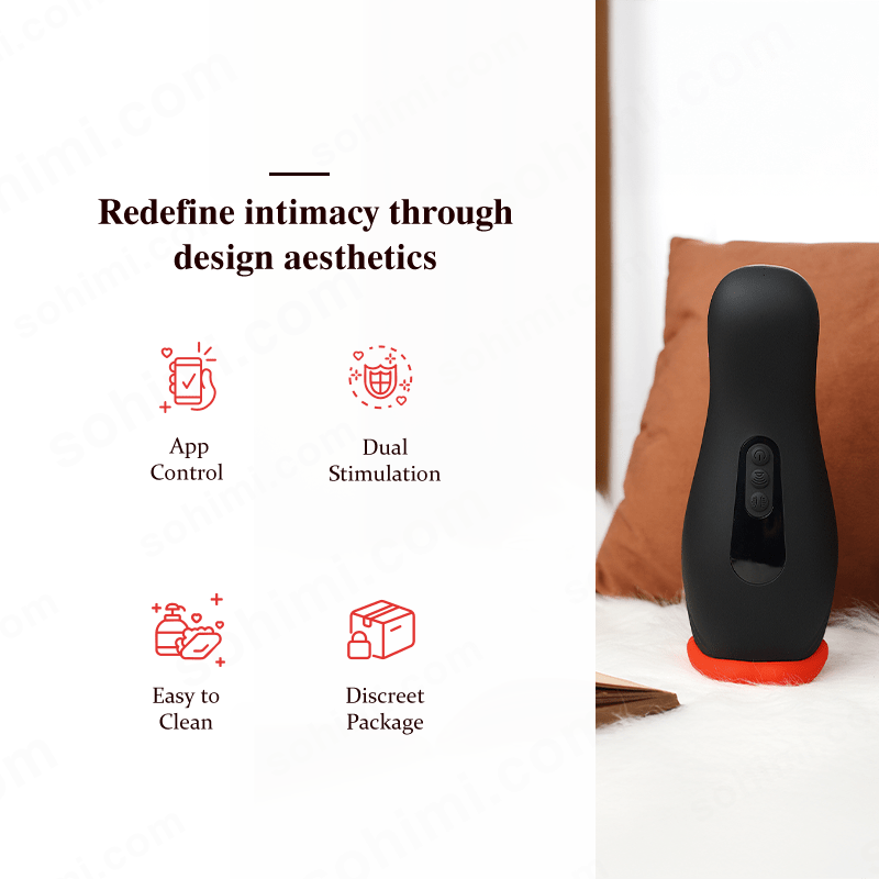 Tino|App Control Oral vibration and squeeze Male Masturbator - Sohimi