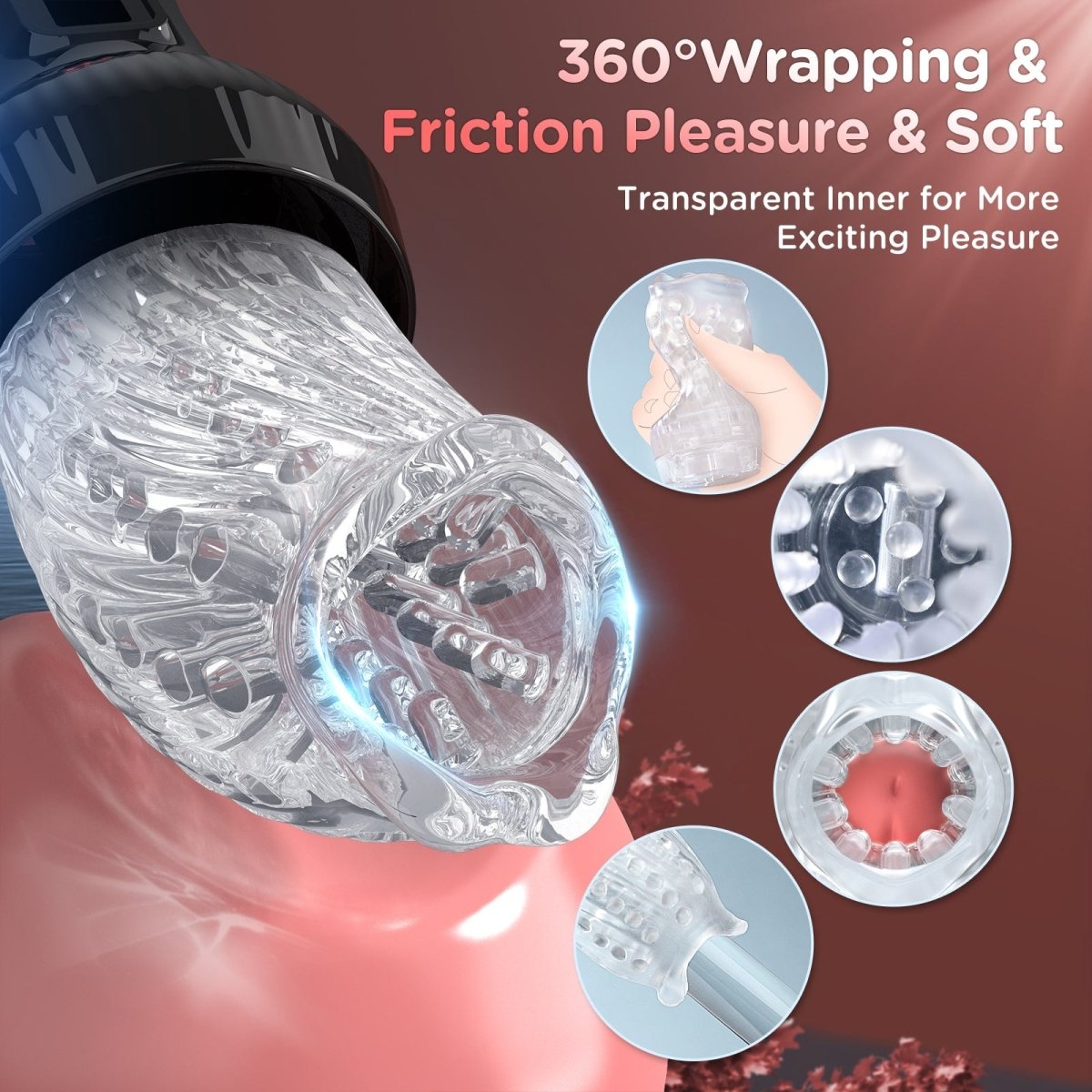Upgraded 2 in 1 Powerful Automatic Thrusting and Rotating Male Masturbator - Torch - Sohimi