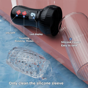 Upgraded 2 in 1 Powerful Automatic Thrusting and Rotating Male Masturbator - Torch - Sohimi