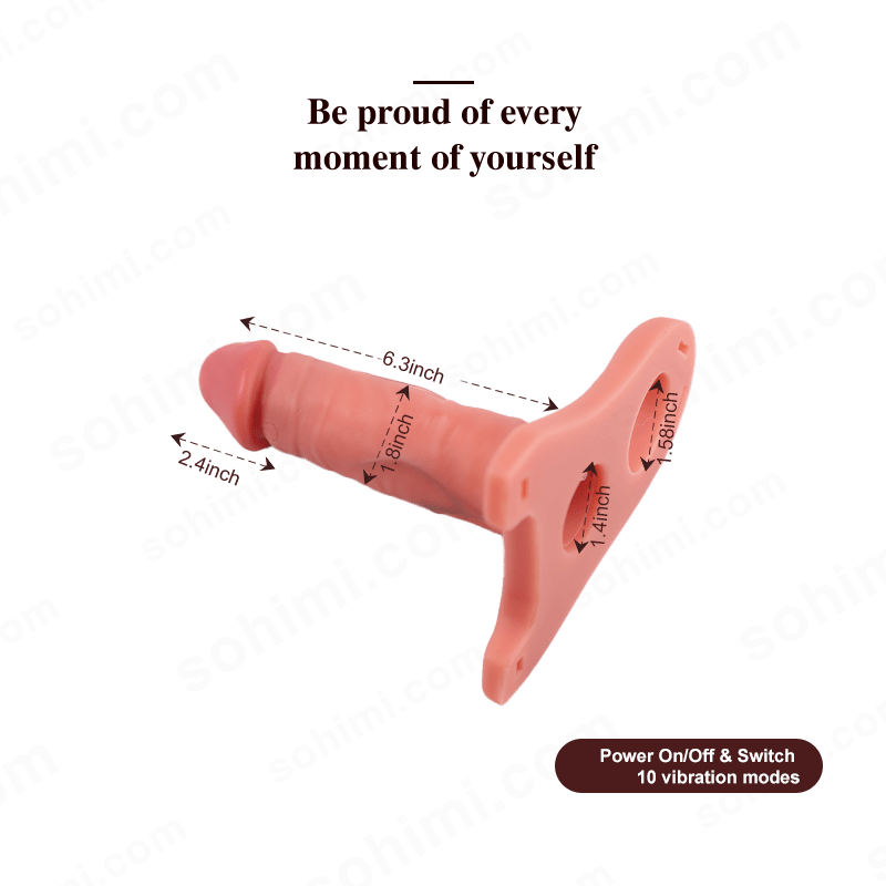 UricaGuard 2| App Control Strap - on Vibration Cock Ring Hollow Dildo - Sohimi