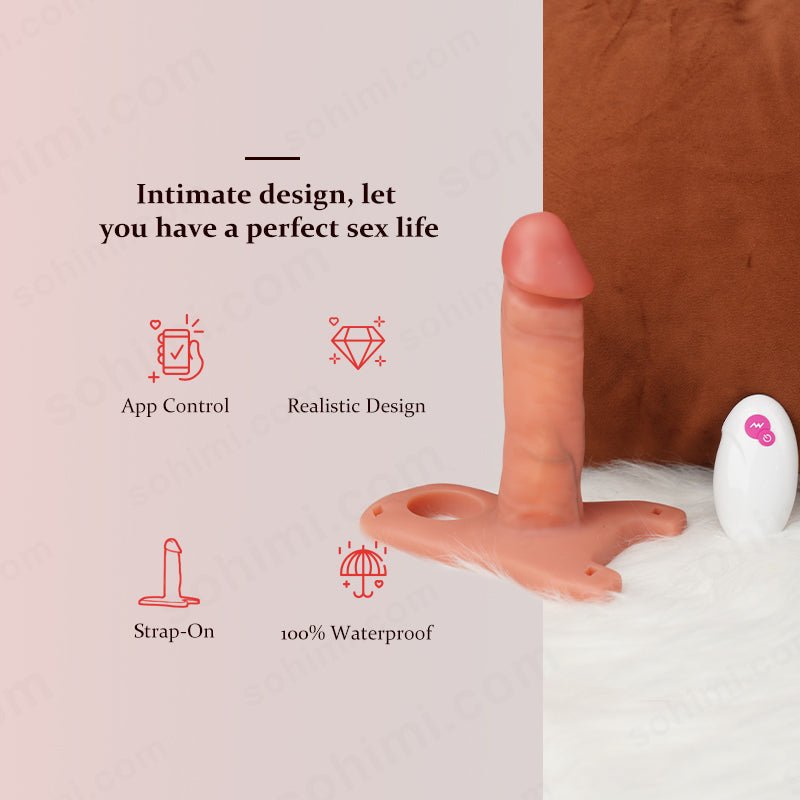 UricaGuard 2| App Control Strap - on Vibration Cock Ring Hollow Dildo - Sohimi