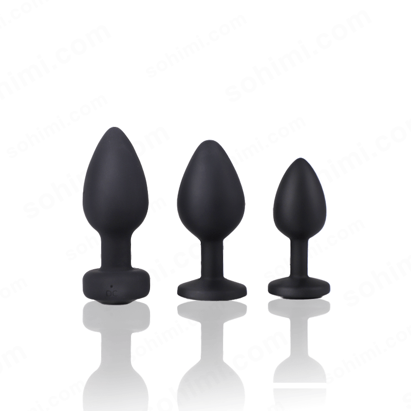 UZI| 3 pcs Silicone Remote Control Vibration Butt Plug Set - Sohimi