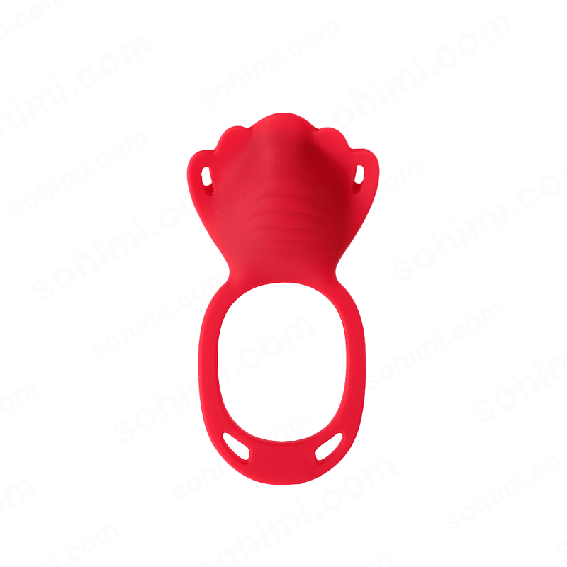 Red silicone ring with a paw design on a green background with 'sohimi.com' text.