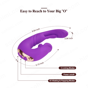 VASE| New Flapping and Tongue Licking Female Vibrator - Sohimi