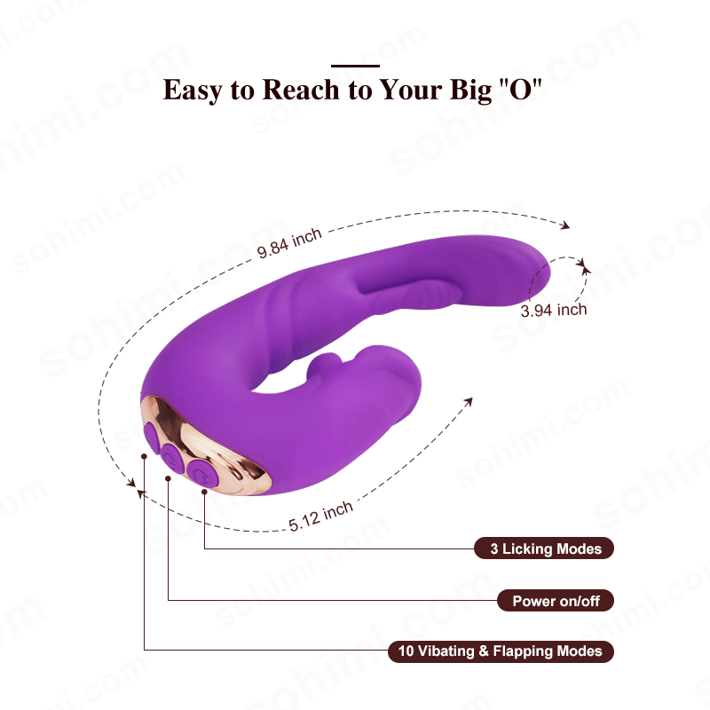 VASE| New Flapping and Tongue Licking Female Vibrator - Sohimi