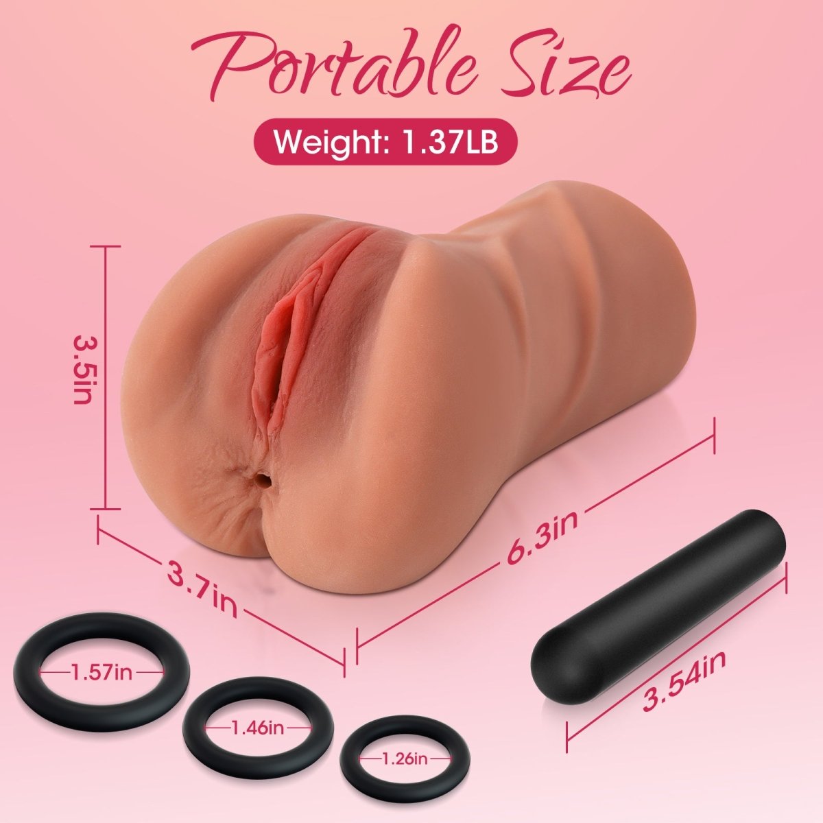 Vibration 1.37Lb Two Tunnels Blowjob Pocket Pussy - Sohimi
