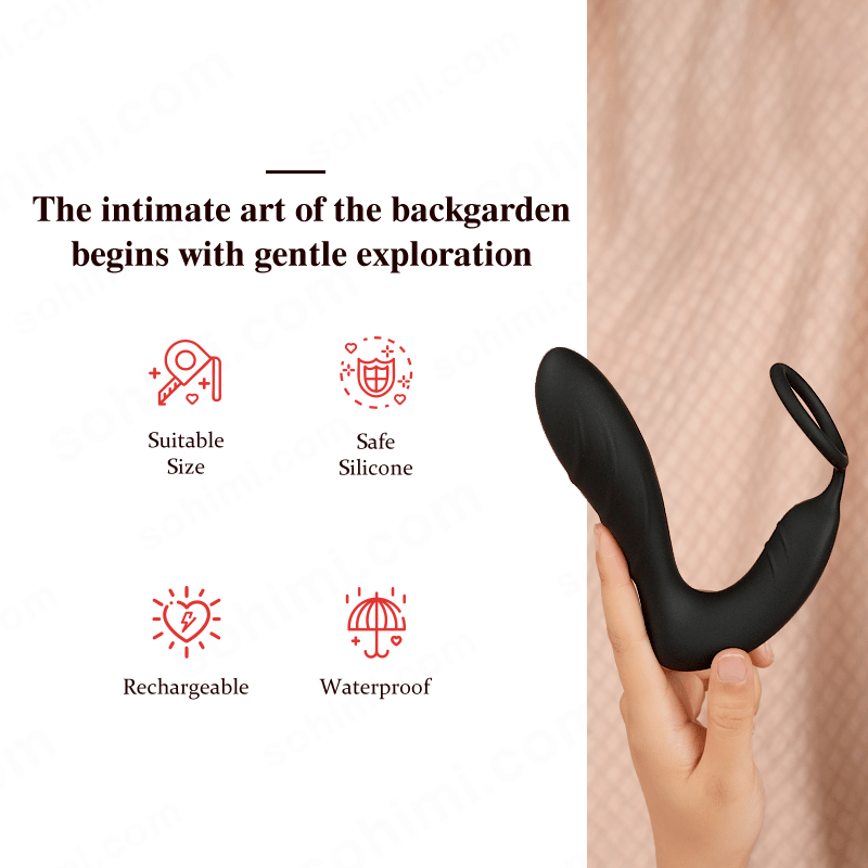 Vibration Dual - Motor Prostate Massager With Penis Ring - Sohimi