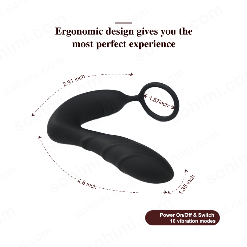 Vibration Dual - Motor Prostate Massager With Penis Ring - Sohimi