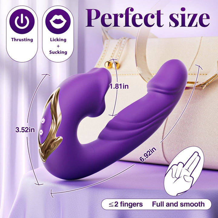 VIELE| 2024 New Upgraded Thrusting and Licking Suction Sex Toy Vibrator - Sohimi