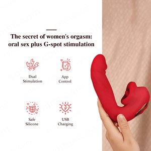 VIXEN| App Control Licking and Suction Flapping Clit G - Spot Stimulator Toy - Sohimi