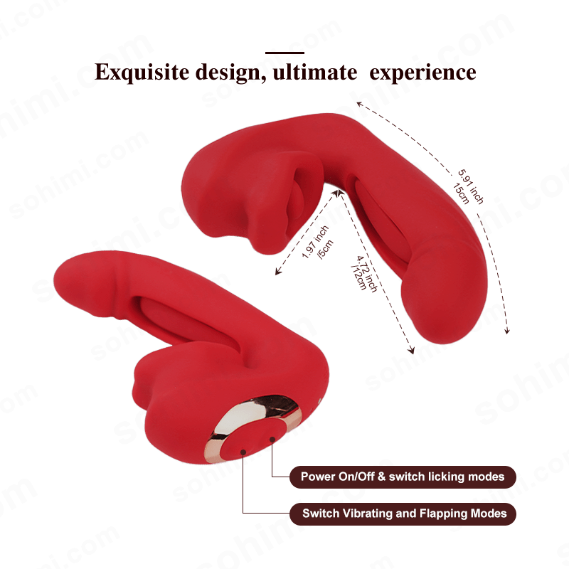 VIXEN| App Control Licking and Suction Flapping Clit G - Spot Stimulator Toy - Sohimi