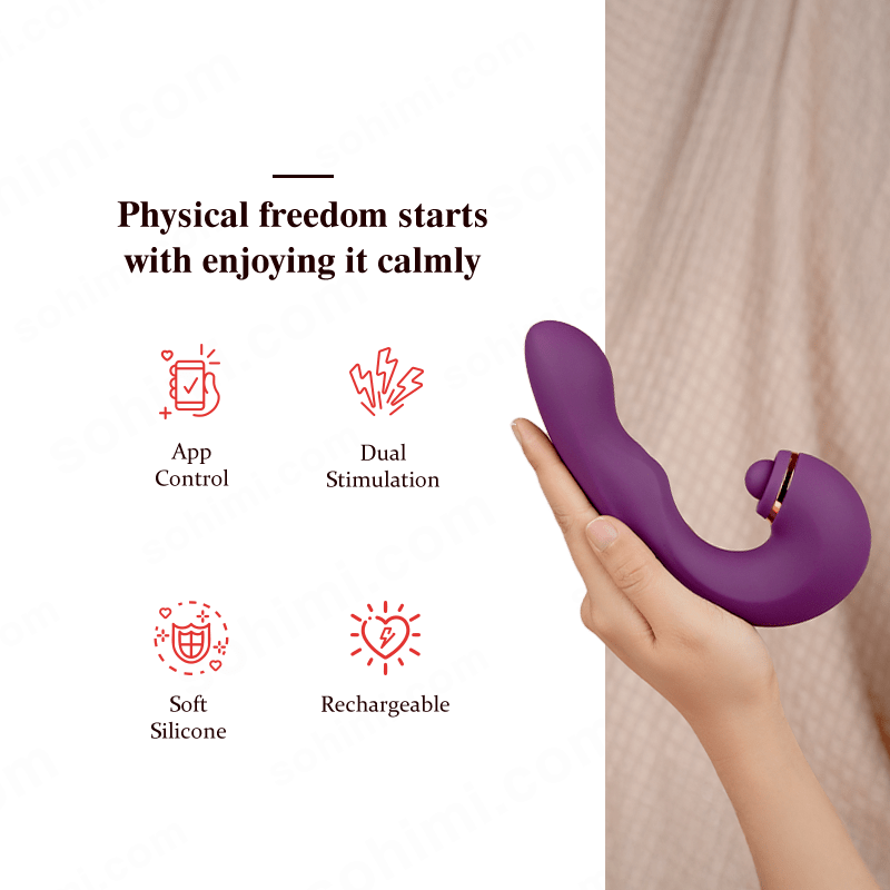 Vortex p |App Control Clitoral Tapping & Vibrating G - Spot Stimulator - Sohimi