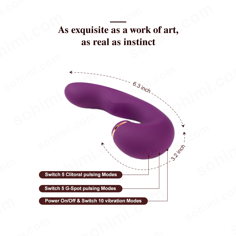 Vortex p |App Control Clitoral Tapping & Vibrating G - Spot Stimulator - Sohimi