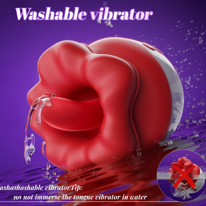 Woman 2 in 1 Clitoirs Oral Licking and vibrating Flower Vibrator - Sohimi