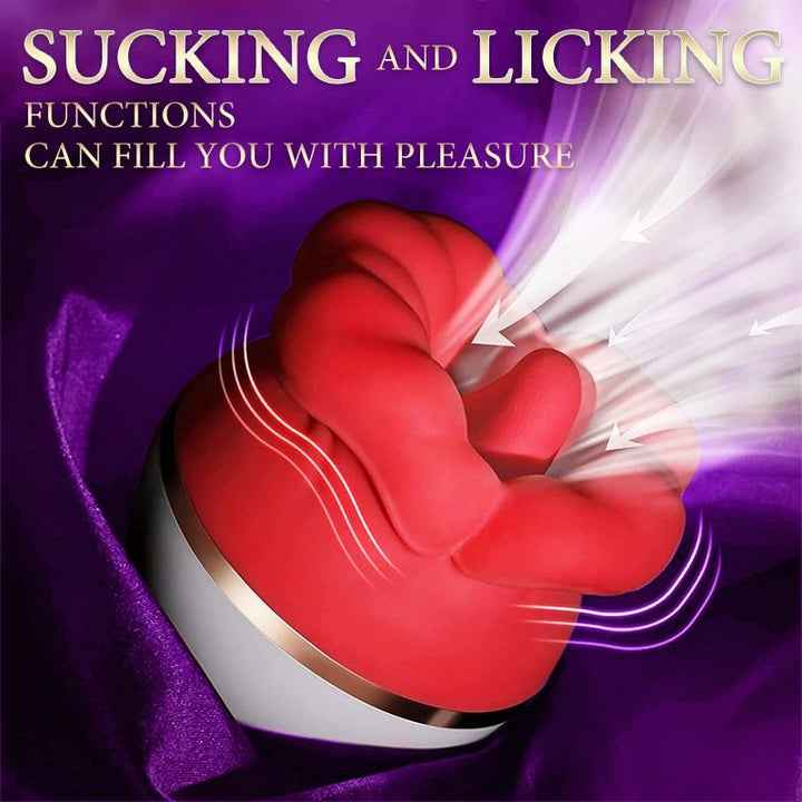 Woman 3 in 1 Sucking and Tongue Licking Clitoral Vibrator Toy - Sohimi