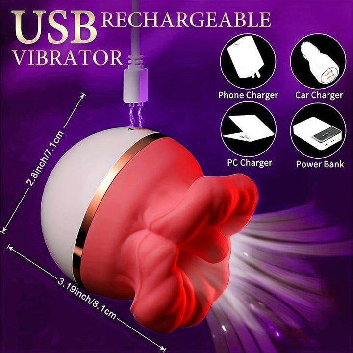 Woman 3 in 1 Sucking and Tongue Licking Clitoral Vibrator Toy - Sohimi