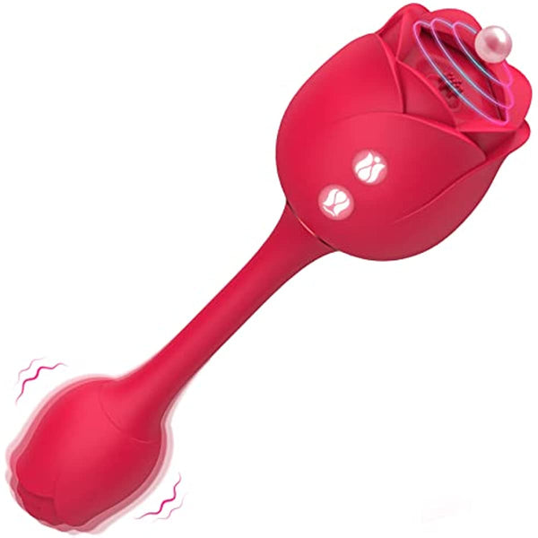 Tapping Rose Toy with Vibrating Egg