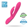 Double Fun Realistic Rabbit Silicone Sex Toy for Woman