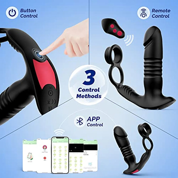 Cock Ring 3 in 1 Versatile Anal Plug Prostate Massager