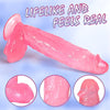 11.8in Realistic Huge Thick Pink Transparent Dildo