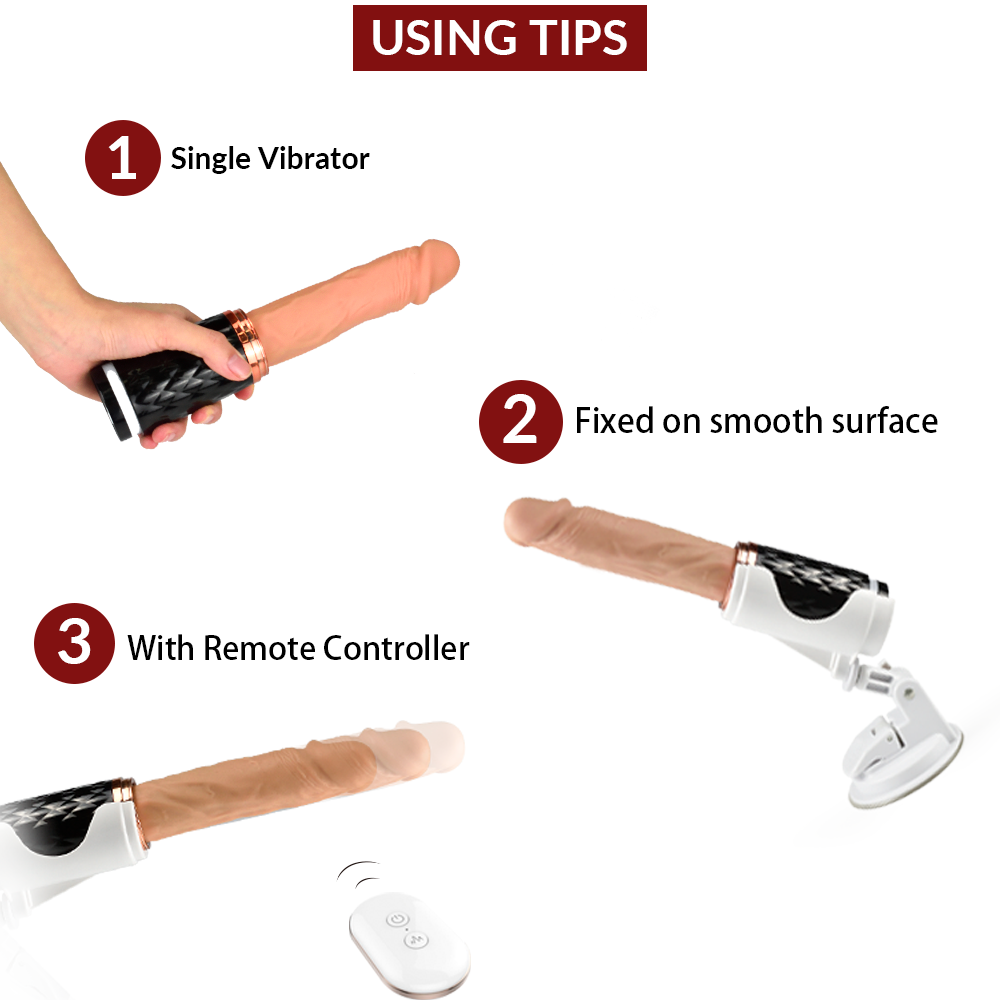 360° Rotation & Thrusting Realistic Dildo