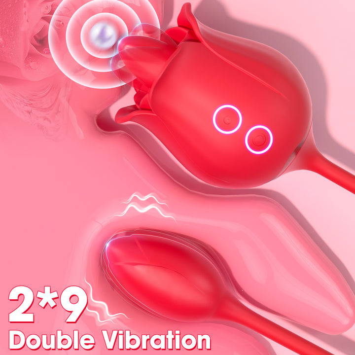 sohimi Rose Tongue Licking Stimulator with Vibrating Egg